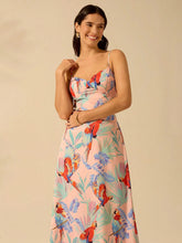 CAJUNI Women's Boho Colorful Parrot Pattern Maxi Casual Vacation Skirt, For Summer